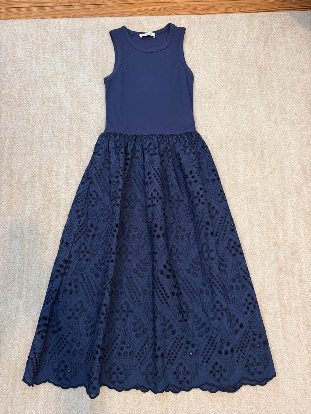 Women’s Grace Karin Navy Sleeveless Eyelet Maxi Dress